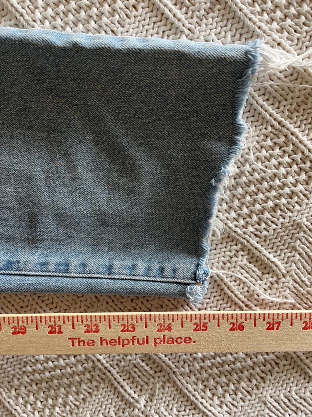 The Ragged Priest Light Blue Jeans Raw Hem Sz 28 - Picture 7 of 12